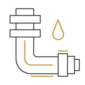 ikonka rury i kropli wody - usługi - hydraulika wykończeniowa