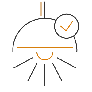 ikonka rozświetlonego żyrandola - usługi - instalacje