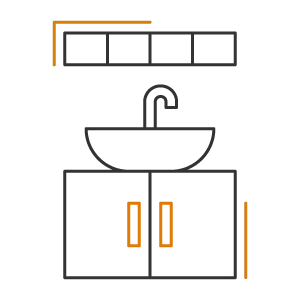 ikonka umywalki z szafkami - usługi - remonty łazienek i kuchni